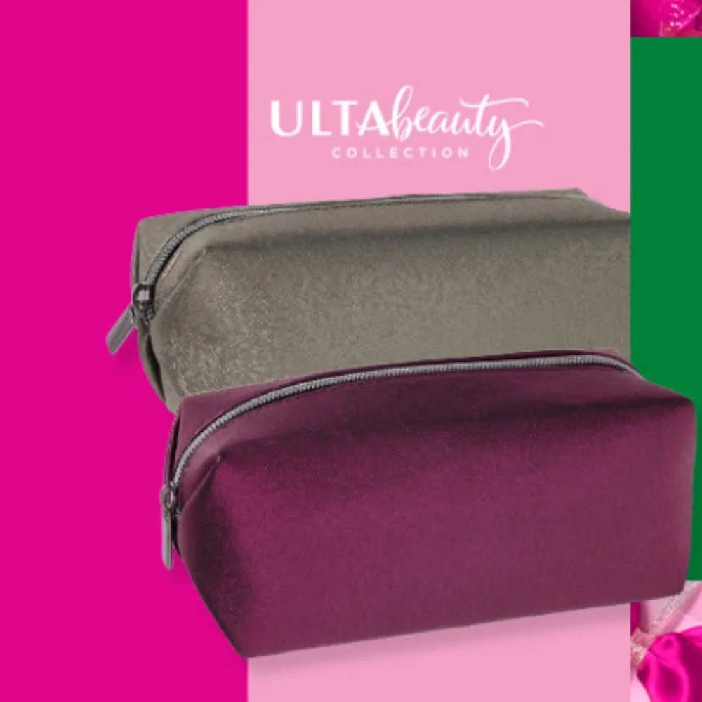ULTA 8p Beauty Bag Eyeshadow Brushes Lipstick $72 NIB